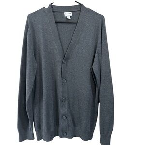 Old Navy Men's Large Charcoal Cardigan Sweater